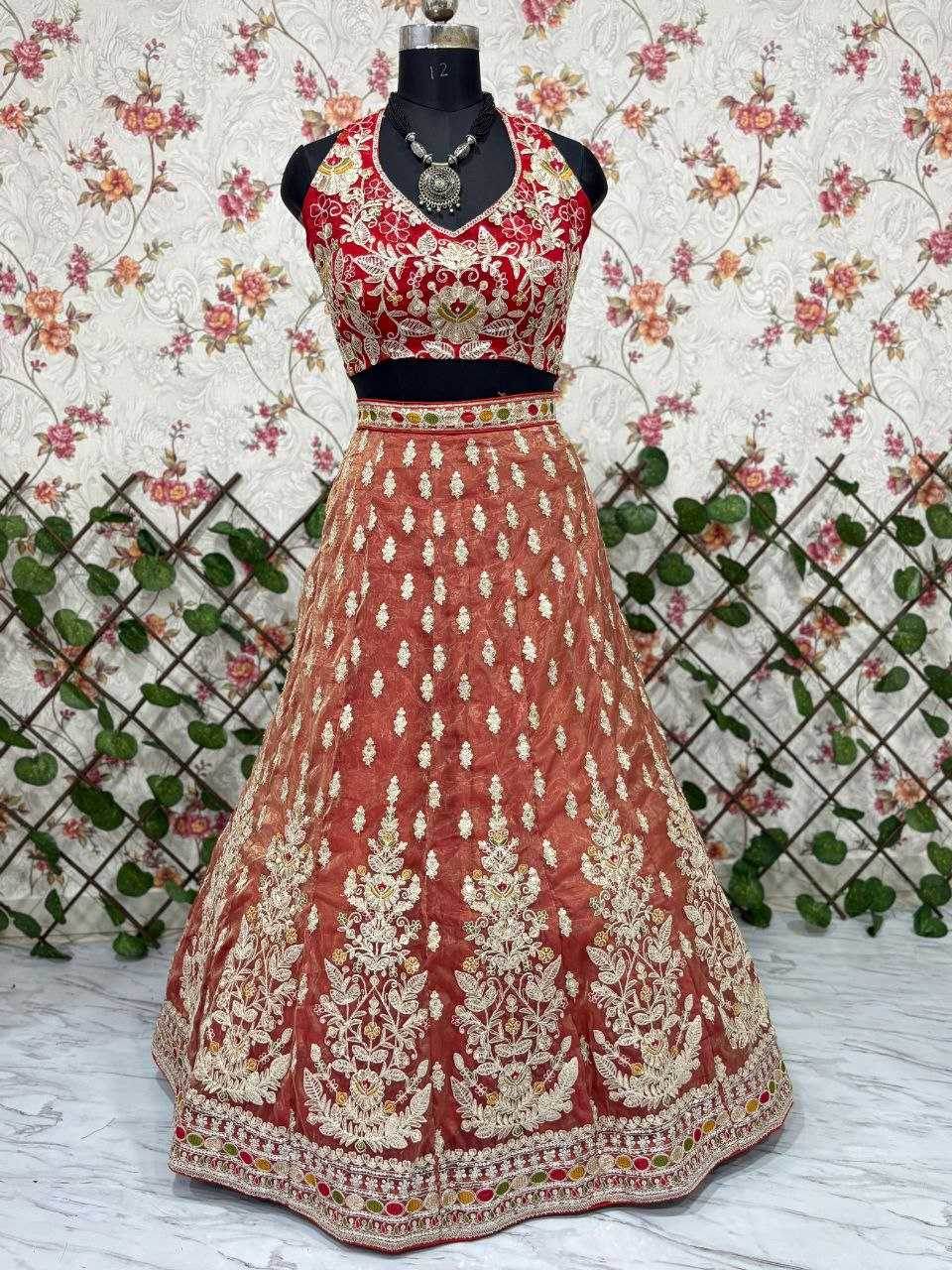 Silk Designer Embroidered Lehenga - MYLUXURY LANE ENTERPRISE